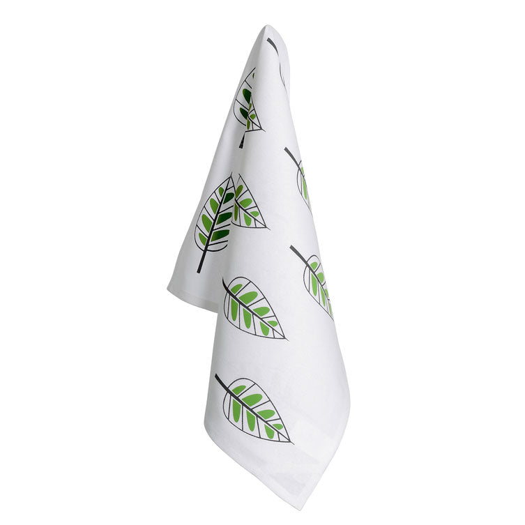 Ogilvies Design Organic Cotton Tea Towel – Green Leaf | Koop.co.nz