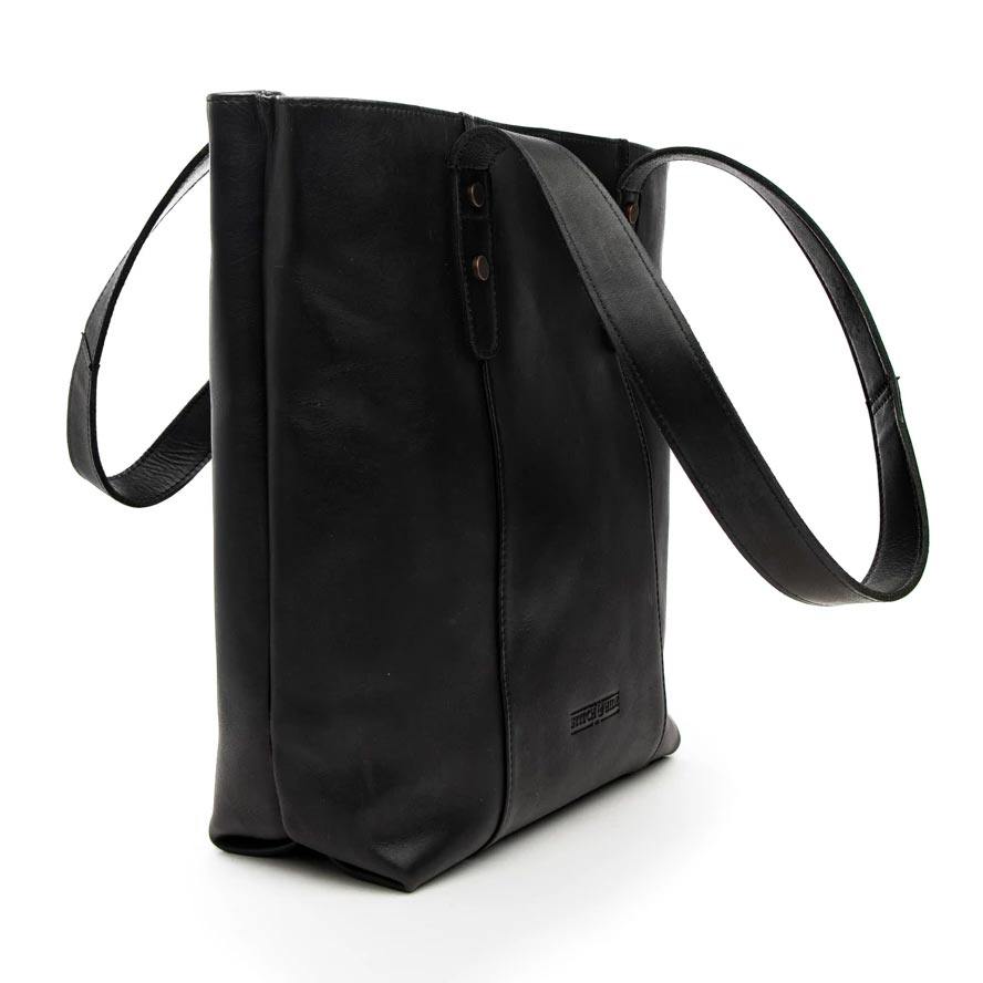 Stitch & Hide Leather Isabelle Tote Shoulder Bag - Black | Koop.co.nz