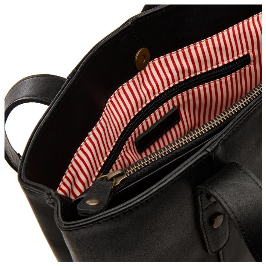 Stitch & Hide Leather Isabelle Tote Shoulder Bag - Black | Koop.co.nz