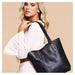 Stitch & Hide Leather Isabelle Tote Shoulder Bag - Black | Koop.co.nz