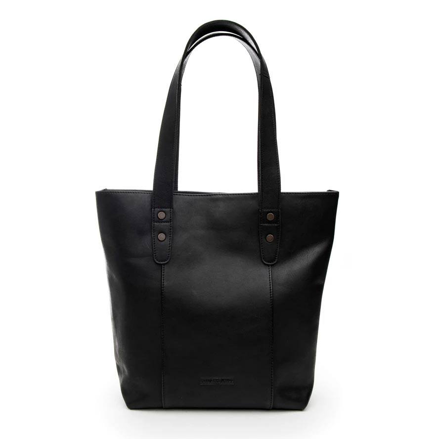Stitch & Hide Leather Isabelle Tote Shoulder Bag - Black | Koop.co.nz