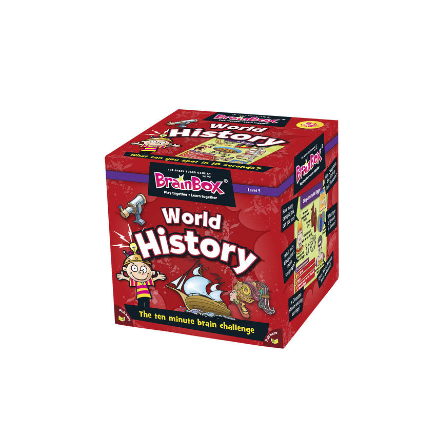 The Green Board Game Co. Brain Box World History | Koop.co.nz