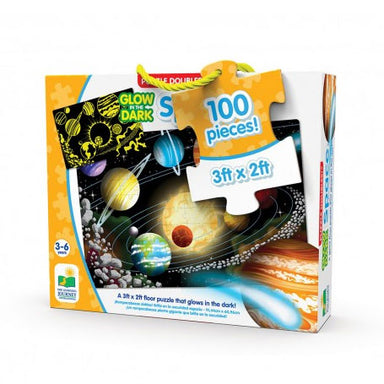 The Learning Journey Puzzle Doubles Glow in the Dark Puzzle – Space (100pc) | Koop.co.nz
