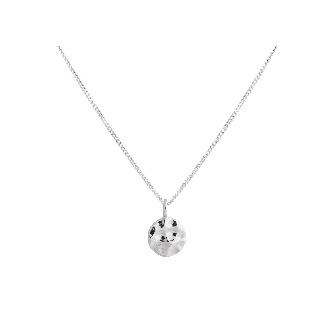 Lindi Kingi Deluxe Hammered Disc Necklace - Silver | Koop.co.nz