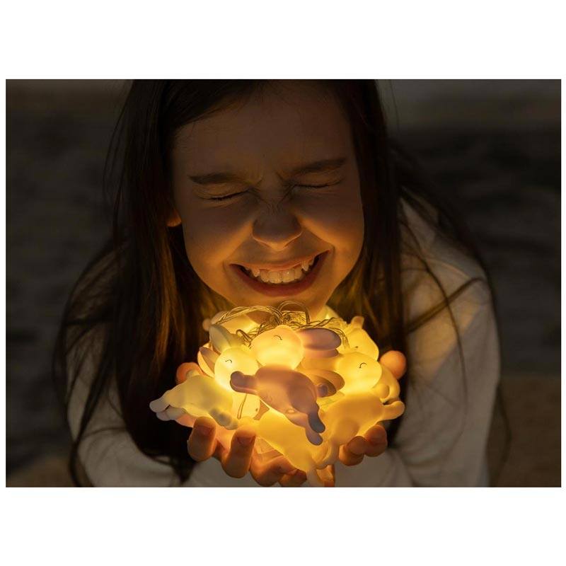 Stellar Haus Pastel Bunny LED String Lights | Koop.co.nz