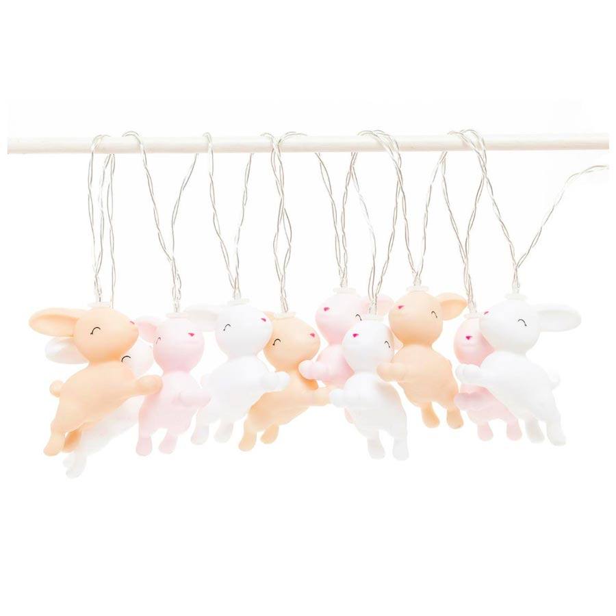 Stellar Haus Pastel Bunny LED String Lights | Koop.co.nz