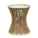 Stoneleigh & Roberson Bamboo Side Table with Mirror Top (50cm) | Koop.co.nz