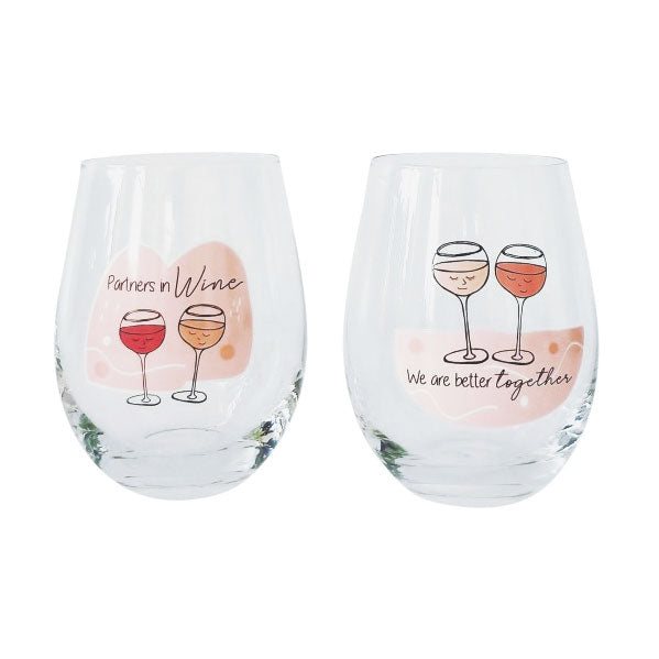 Urban Products Stemless Wine Glass Set - Partners In Wine | Koop.co.nz