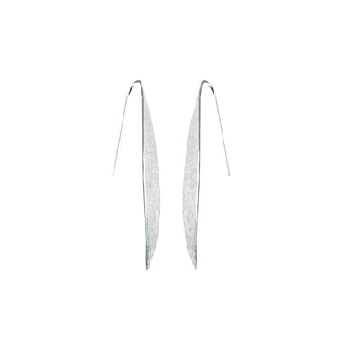 Sterling Thin Oval Earrings Silver | Koop.co.nz