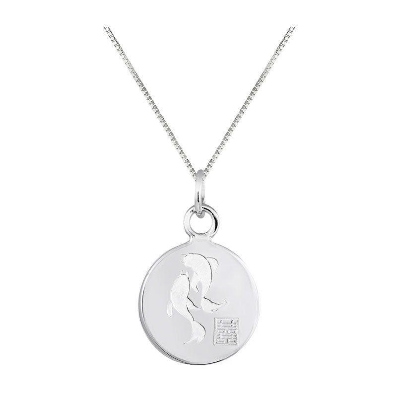 Lindi Kingi Koi Blessings Pendant Necklace - Silver | Koop.co.nz