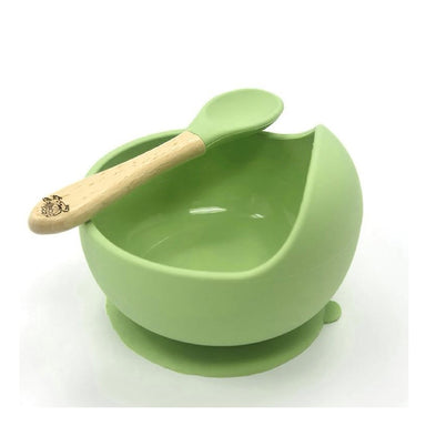 Moana Road Silicone Suction Bowl & Spoon - Green | Koop.co.nz