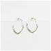 Stella & Gemma Kiara Silver Hoop Earrings | Koop.co.nz