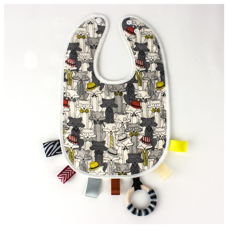 Elephant Ollie Teething Bib - Crowded Foxes | Koop.co.nz