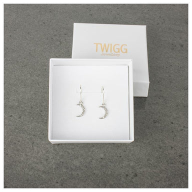 Twigg Wanderlust Silver Moon Earrings | Koop.co.nz