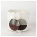 Twigg Round Black & White Stripe Wood Earrings | Koop.co.nz