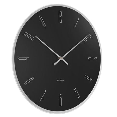 Karlsson Mirror Numbers Wall Clock - Black (40cm) | Koop.co.nz