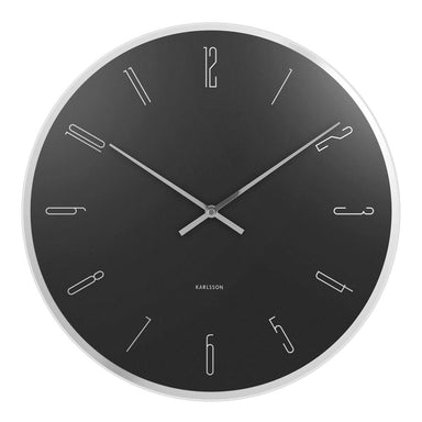 Karlsson Mirror Numbers Wall Clock - Black (40cm) | Koop.co.nz