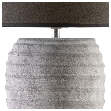 Linens & More Grey Ribbed Lamp (59.5cm) | Koop.co.nz