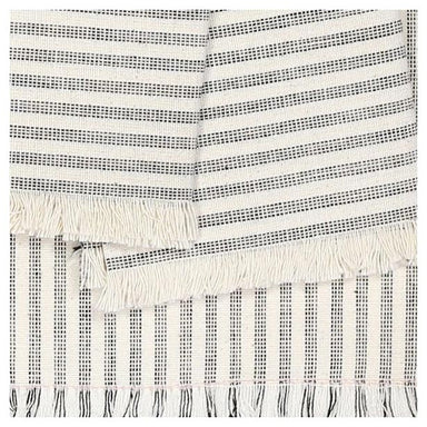 Raine & Humble Manor Stripe Napkin Set - Black (4pc) | Koop.co.nz