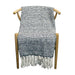 Le Forge Wool Blend Throw – Ripple Stripe Blue | Koop.co.nz