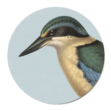 100% New Zealand Hushed Blue Kingfisher Placemat Set/6 | Koop.co.nz