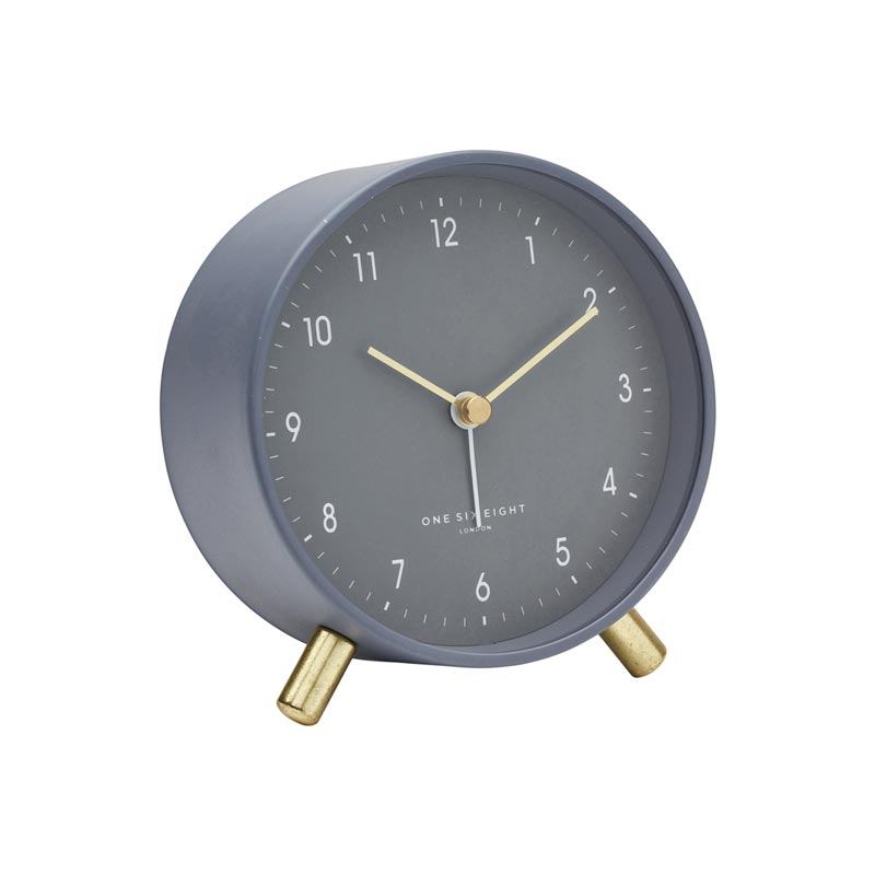 One Six Eight Noah Alarm Clock with Light  - Charcoal | Koop.co.nz