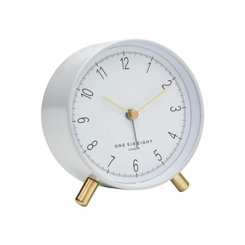 One Six Eight Hannah Alarm Clock with Light  - White | Koop.co.nz