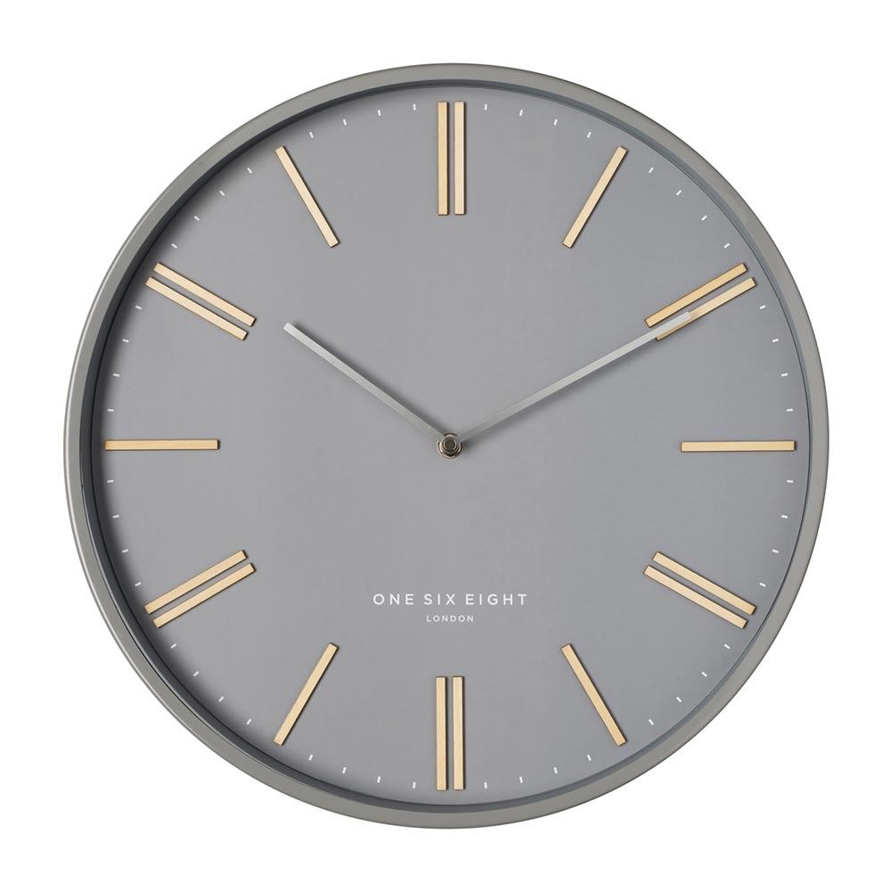 One Six Eight Esme Clock - Grey (40cm) | Koop.co.nz