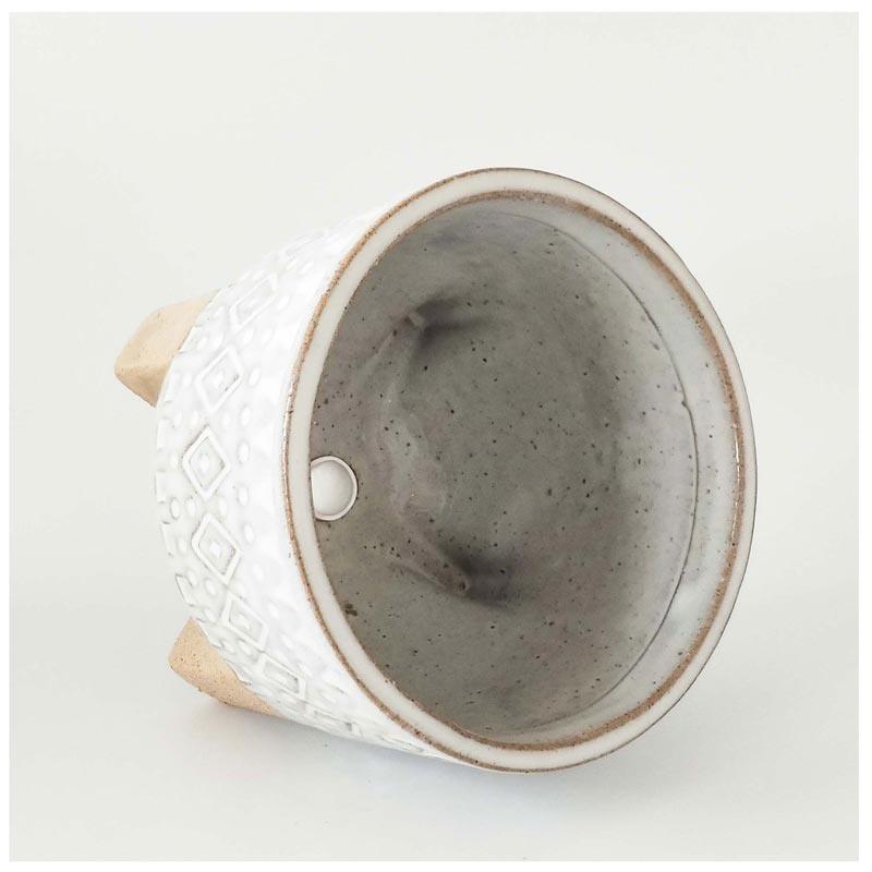 Urban Products Zuri Planter With Legs - White Sand (12.5cm) | Koop.co.nz