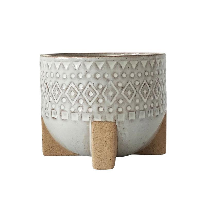 Urban Products Zuri Planter With Legs - White Sand (12.5cm) | Koop.co.nz