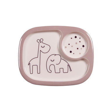 Done By Deer Dreamy Dots Mini Compartment Plate – Powder | Koop.co.nz