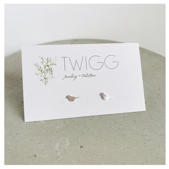 Twigg Silver Bird Stud Earrings | Koop.co.nz