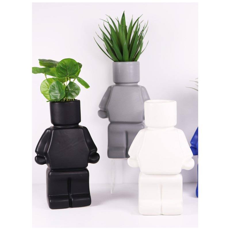 Urban Products Block Man Planter - Black | Koop.co.nz