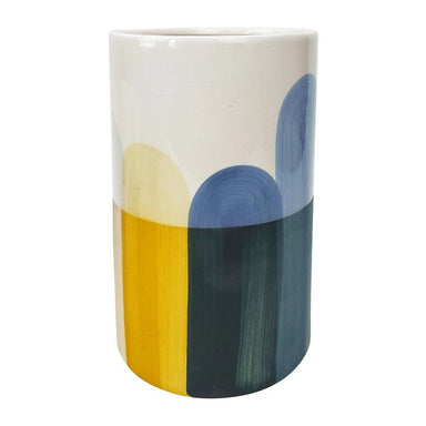 Urban Products Skyla Stroke Vase - Blue (19.5cm) | Koop.co.nz
