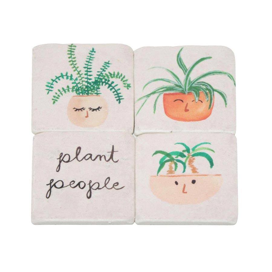 Stoneleigh & Roberson Plant People Ceramic Coaster Set | Koop.co.nz