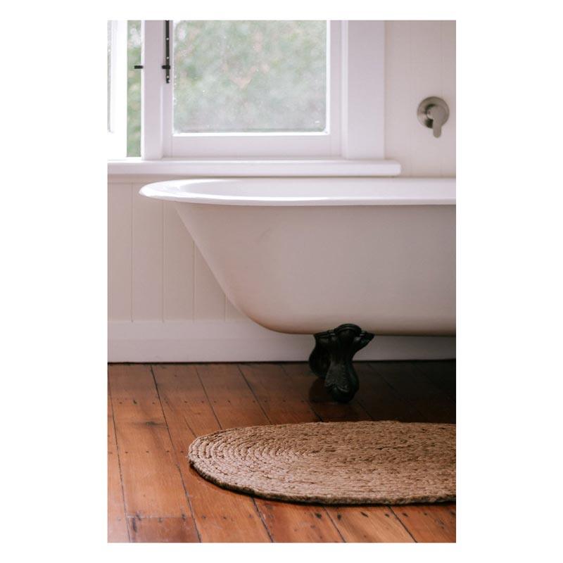 Garcia Jute Braided Oval Doormat - Brown | Koop.co.nz