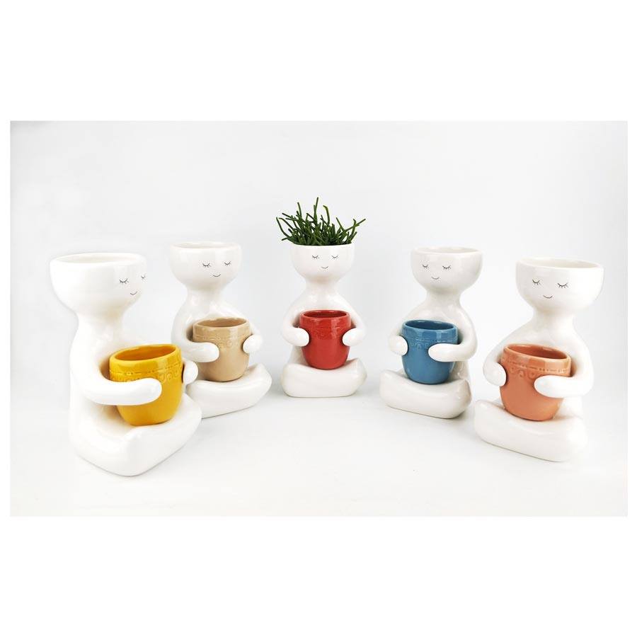 Urban Products Person Holding Pot Planter - Rose (20cm) | Koop.co.nz