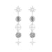 Lindi Kingi Star Drop Earrings - Platinum | Koop.co.nz