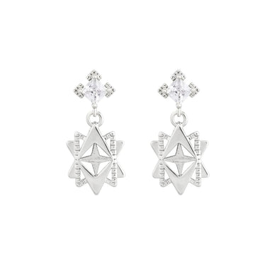 Lindi Kingi Baroque Star Earrings - Platinum | Koop.co.nz