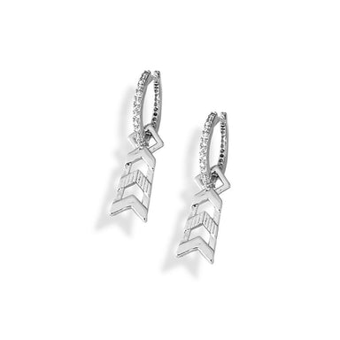 Lindi Kingi Embellished Formation Sleeper Earrings - Silver | Koop.co.nz