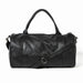 Stitch & Hide Leather Globe Weekender Bag - Black | Koop.co.nz