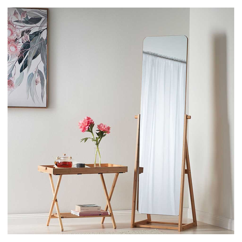 L.T. Williams Freestanding Bamboo Mirror | Koop.co.nz