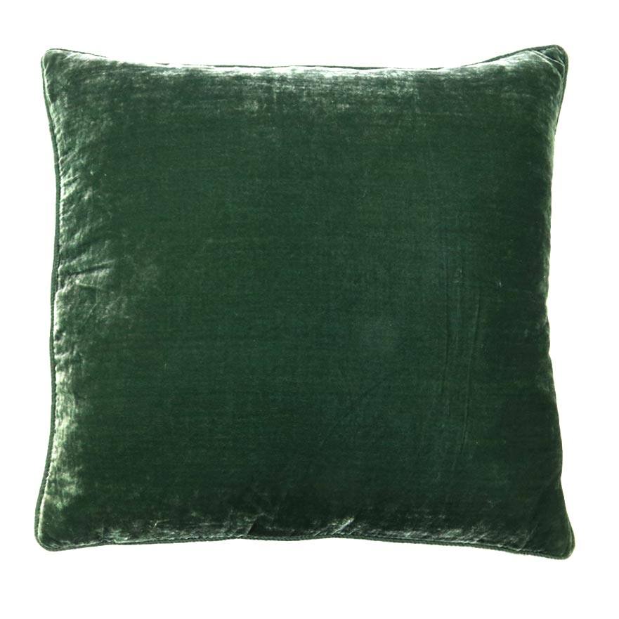Le Forge Crushed Velvet Cushion - Green (50cm) | Koop.co.nz