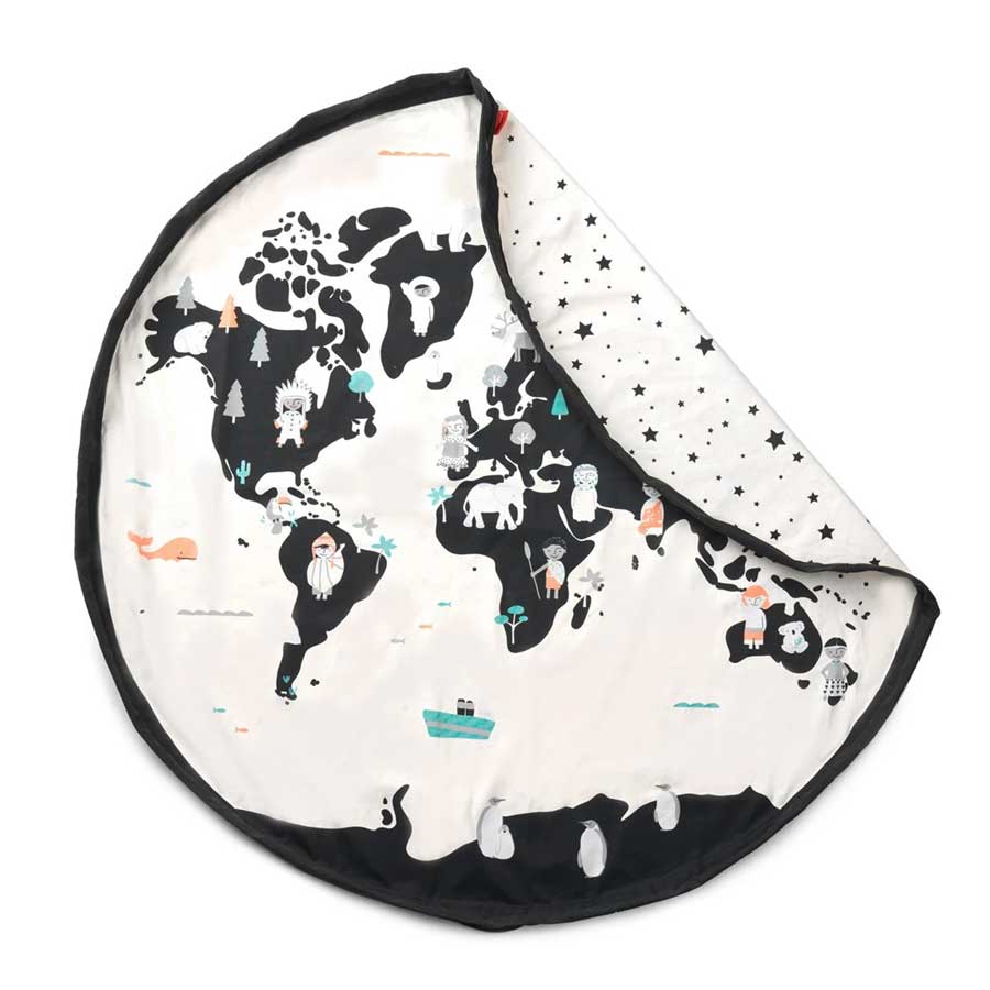Play & Go World Map / Stars Storage Bag & Play Mat - Large | Koop.co.nz