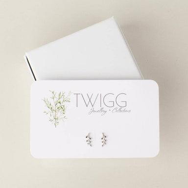 Twigg Little Olive Silver Stud Earrings | Koop.co.nz