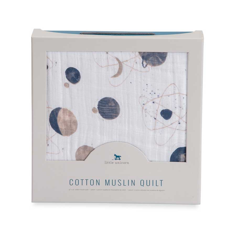 Little Unicorn Cotton Muslin Quilt – Planetary | Koop.co.nz