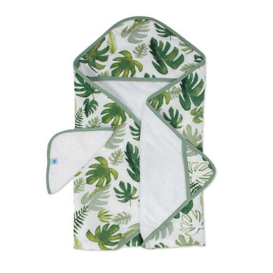Little Unicorn Hooded Towel & Wash Cloth Set – Tropical Leaf | Koop.co.nz
