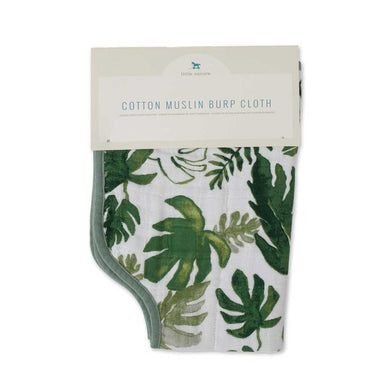 Little Unicorn Cotton Muslin Burp Cloth – Tropical Leaf | Koop.co.nz