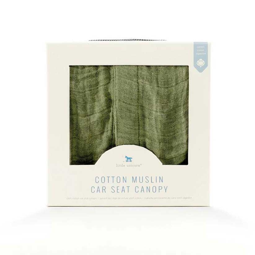 Little Unicorn Cotton Muslin Car Seat Canopy - Fern | Koop.co.nz