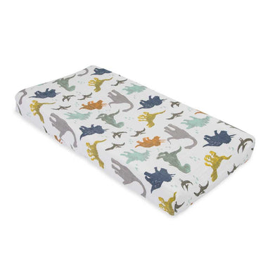 Little Unicorn Cotton Muslin Changing Pad Cover - Dino Friends | Koop.co.nz